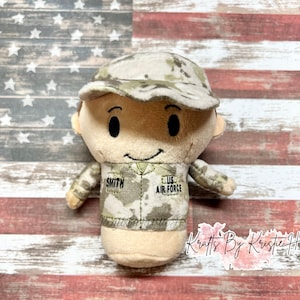NEW! itty bitty Air Force Army Marines Navy National Guard, personalized, military doll, boot camp, deployment, military, Labor Day