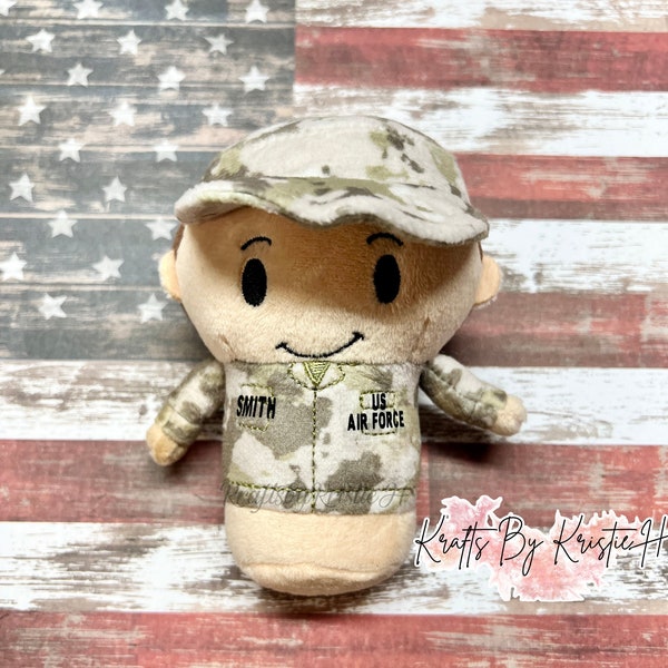 NEW! itty bitty Air Force Army Marines Navy National Guard, personalized, military doll, boot camp, deployment, military, Memorial Day