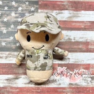 NEW! itty bitty Navy Army Air Force Marines National Guard, personalized, military doll, boot camp, deployment, military, 4th of July