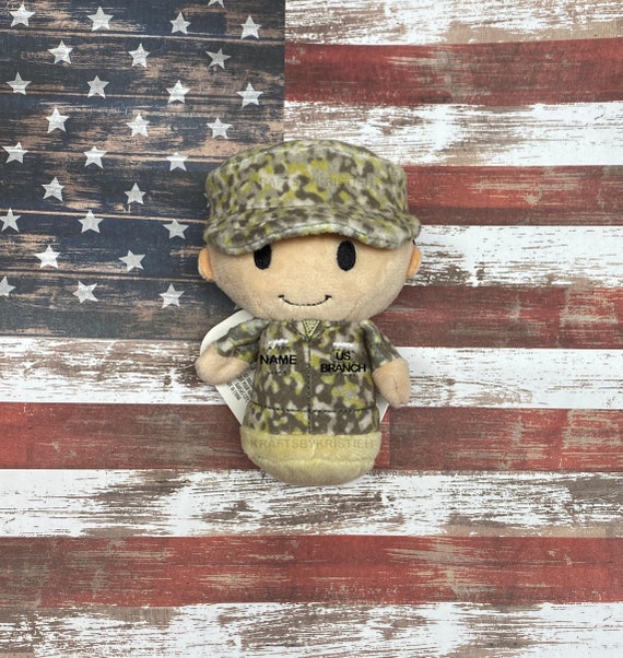 Hallmark Plush Itty Bittys Camo Girl Army Air Force Marine Military Gift NEW A7