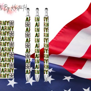 Military Pen - Army, US Army, Armed Forces, Refillable, Gel Pen, Retractable, Patriotic Pen