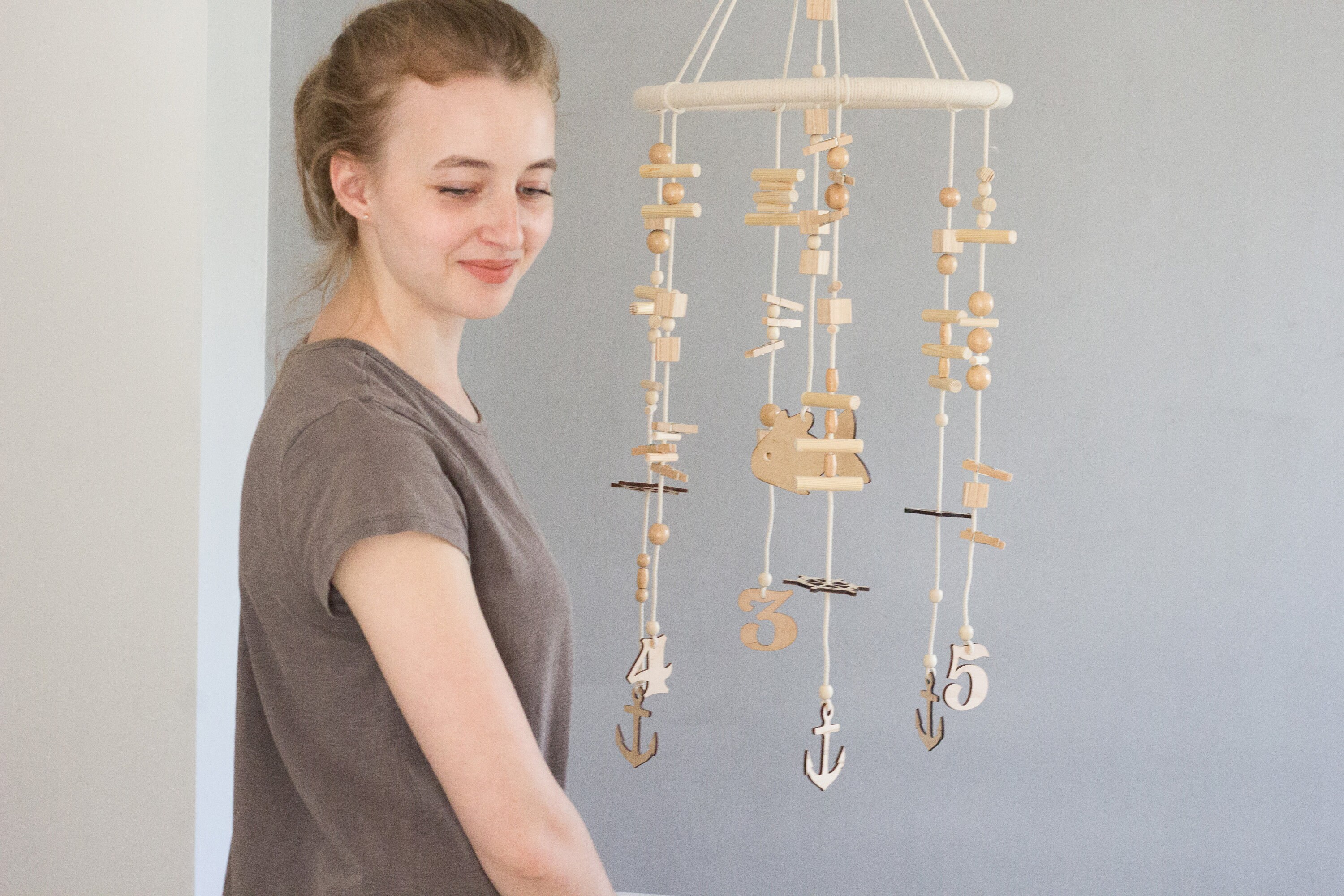 Wood Baby Mobile Nursery Decor Baby Shower Gift сrib Etsy UK