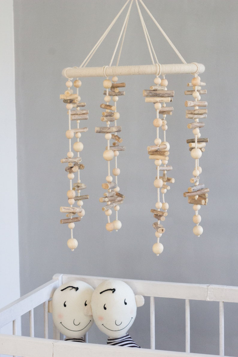 Wooden baby mobile baby boy mobile wood crib mobile natural Etsy