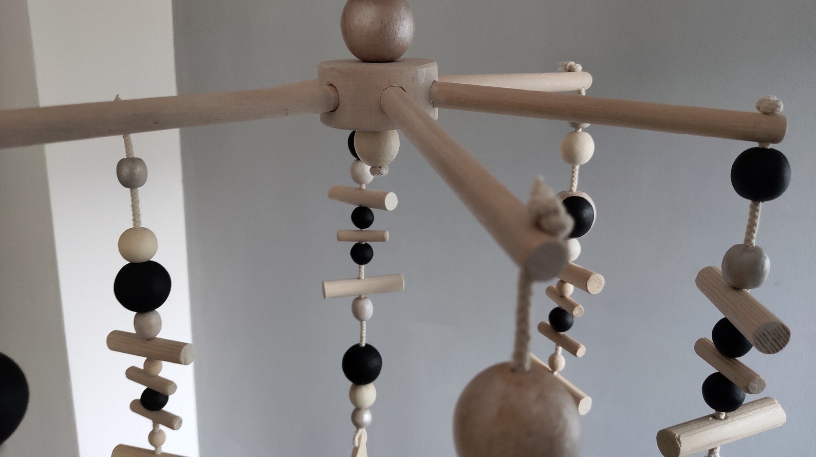 Black and White Baby Mobile Wooden Baby Mobile Baby Boy Etsy