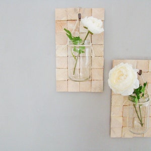 Boho-Dekor, Garten Dekor, Terrasse, Einmachglas, Wand-Dekor, Boho hochzeitsdekor, Bauernhaus Dekor, housewarminggeschenk, hängende Vase, Kerzenhalter