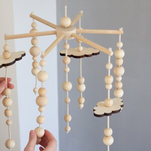 Wooden Baby Mobile, Wood Crib Mobile, Baby Mobile Girl, Baby Mobile Kit ...