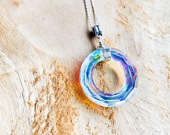 Aurora Angel Ring Necklace | Aurora Halo | Angel Necklace | Lucky Charm | Guardian Angel Necklace | Angel Necklace | Necklace | Gift Idea