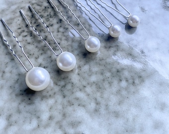 Bridal Pearl Silver Gold Hair Pin Set Wedding Pearl Hair Accessory Single Pearl Mix Size Hair Pins Ivory Pearl Pins amryn Pins Etsy Canada