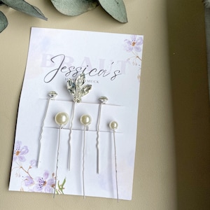 Hairpins/ Pearl Hairpins/ Bridal Jewelry/ Hair Accessories/ Wedding Accessories/ Wedding Hair Accessories/ Bridesmaid Hair Accessories/ Silver