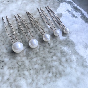 Hairpins/ Pearl Hairpins/ Bridal Jewelry/ Hair Accessories/ Wedding Accessories/ Wedding Hair Accessories/ Gold