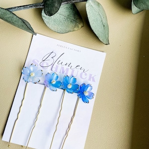 Haarnadeln/ Blumenhaarnadeln/Brautschmuck/ Haarschmuck/ Hochzeit Accessoires/Hochzeit Haarschmuck/Brautjungfer Haarschmuck/ Ombre Blau&Lila