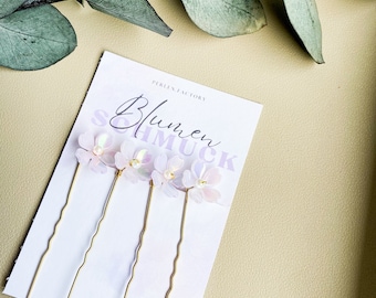 Hairpins/ Flower hairpins/ Bridal jewelry/ Hair accessories/ Wedding accessories/ Wedding hair accessories/ Bridesmaid hair accessories/ White and pink