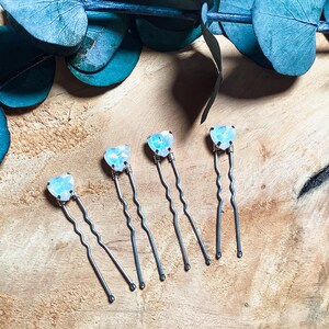 Haarnadeln/Herzhaarnadeln/Brautschmuck/ Haarschmuck/ Hochzeit Accessoires/Hochzeit Haarschmuck/Brautjungfer Haarschmuck/Weiß