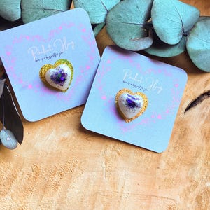 Personalized Mini Love Pocket Hug | Love | Heart | Lucky Charm | Encouragement | Small Personal Pocket Hug | Mother&#39;s Day/Purple/Black