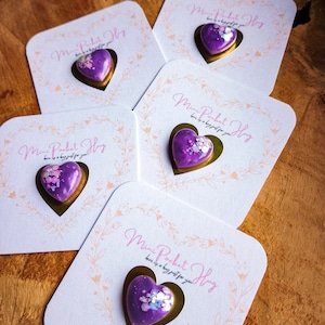 Mini Magical Pocket Hug Personalized | Magical | Heart | Lucky Charm | Encouragement | Small Personal Pocket Hug | Mother&#39;s Day | Purple