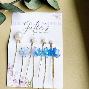 Haarnadeln/ Perlen Haarnadeln/Brautschmuck/ Haarschmuck/ Hochzeit Accessoires/Hochzeit Haarschmuck/Brautjungfer Haarschmuck/ Ombre Blau&Lila