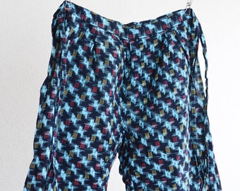 monpe noragi pantalon tissu japonais vintage indigo kasuri coton livraison gratuite