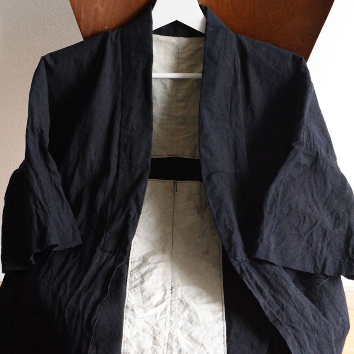 Noragi Jacket Men Japanese Vintage Kimono Cotton Plain 30s 40s Etsy