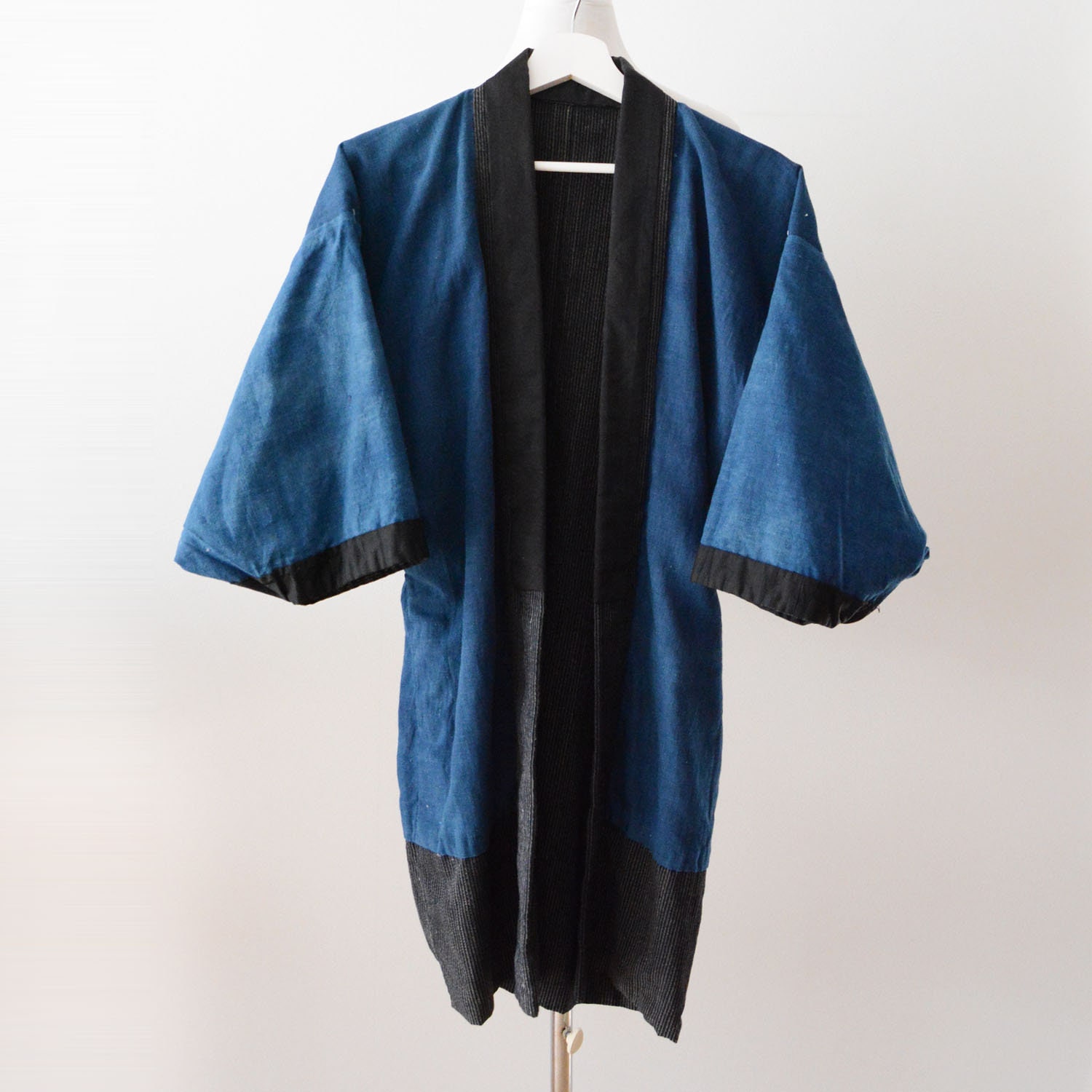 Noragi jacket indigo kimono japan vintage stripe 20s 30s | Etsy