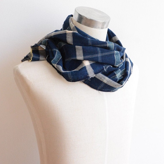 indigo fabric japanese vintage textile aizome blue