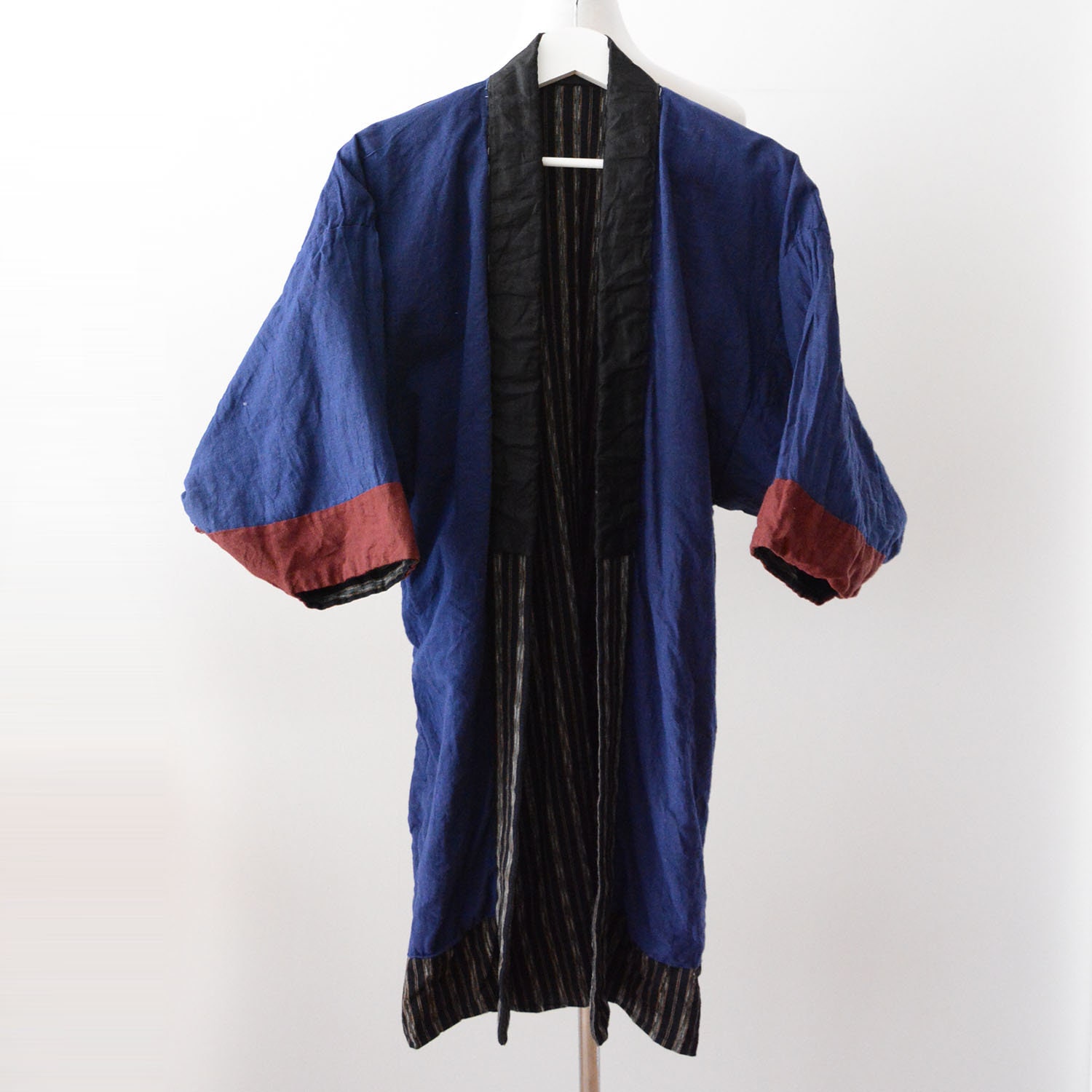 Noragi jacket men kimono cotton stripe japan vintage 30s | Etsy