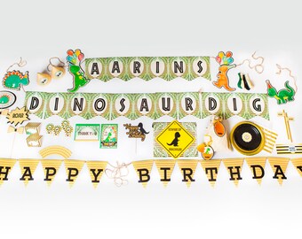 Dinosaur Dig - Caja personalizada, fiesta de dinosaurios en una caja, fiesta de dinosaurios, decoraciones de cumpleaños de dinosaurios, suministros de fiesta de dinosaurios