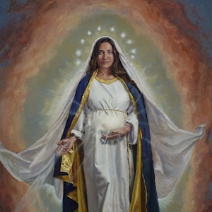 Queen of Heaven Print, Catholic Art Prints, Catholic Art, Virgin Mary
