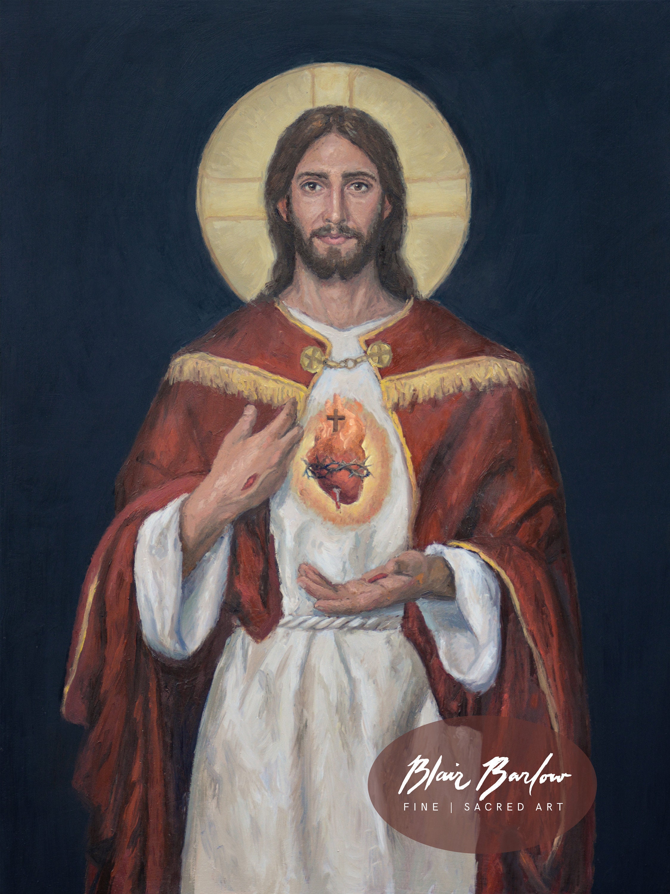 Sacred Heart of Jesus Print Catholic Art Prints Wall Art