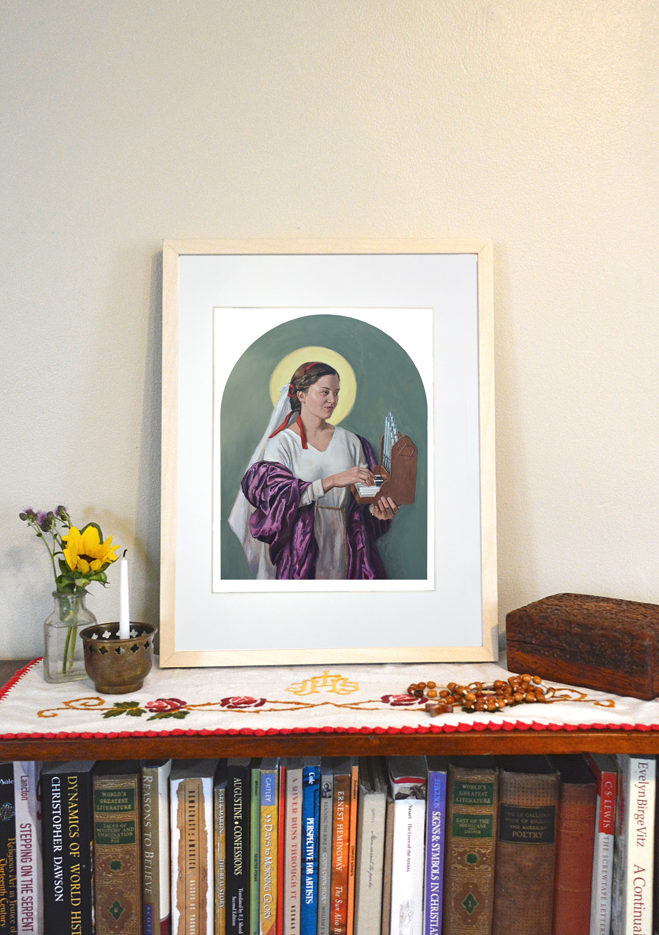 Saint Cecilia Print, Catholic Art Prints - Etsy