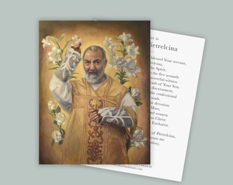 St. Padre Pio Prayer Card, Holy Card