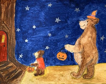 Halloween bears print