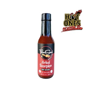 Arbol Scorpion Hot Sauce By Fresco Sauce - Featured on Hot Ones S25- Pomegranate Juice- Black Garlic - All Natural - Gluten Free - Vegan