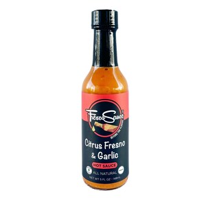 Citrus Fresno & Garlic Hot Sauce by Fresco Sauce All Natural- Vegan - Gluten Free