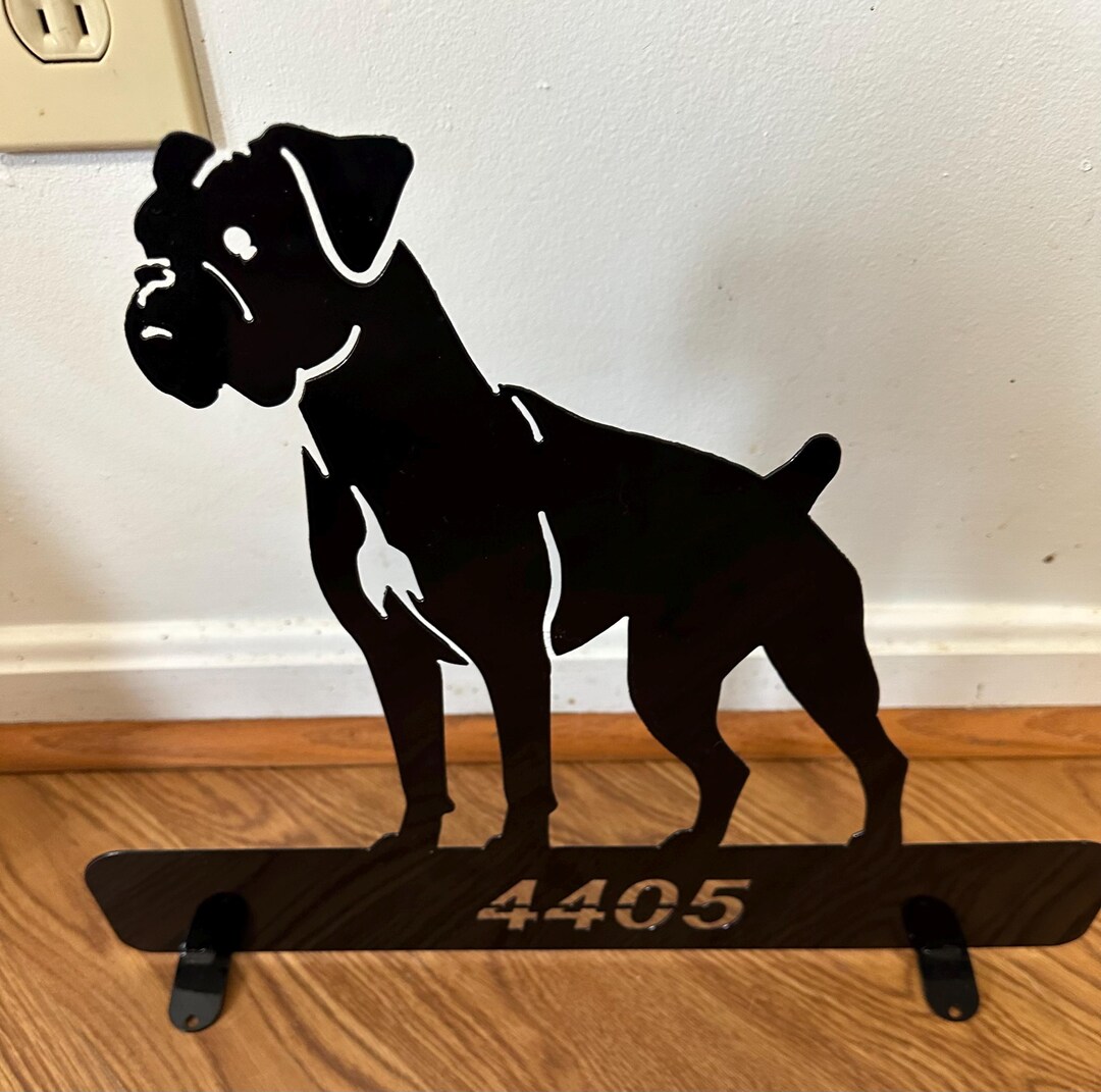 Boxer Mailbox Address Topper - Etsy