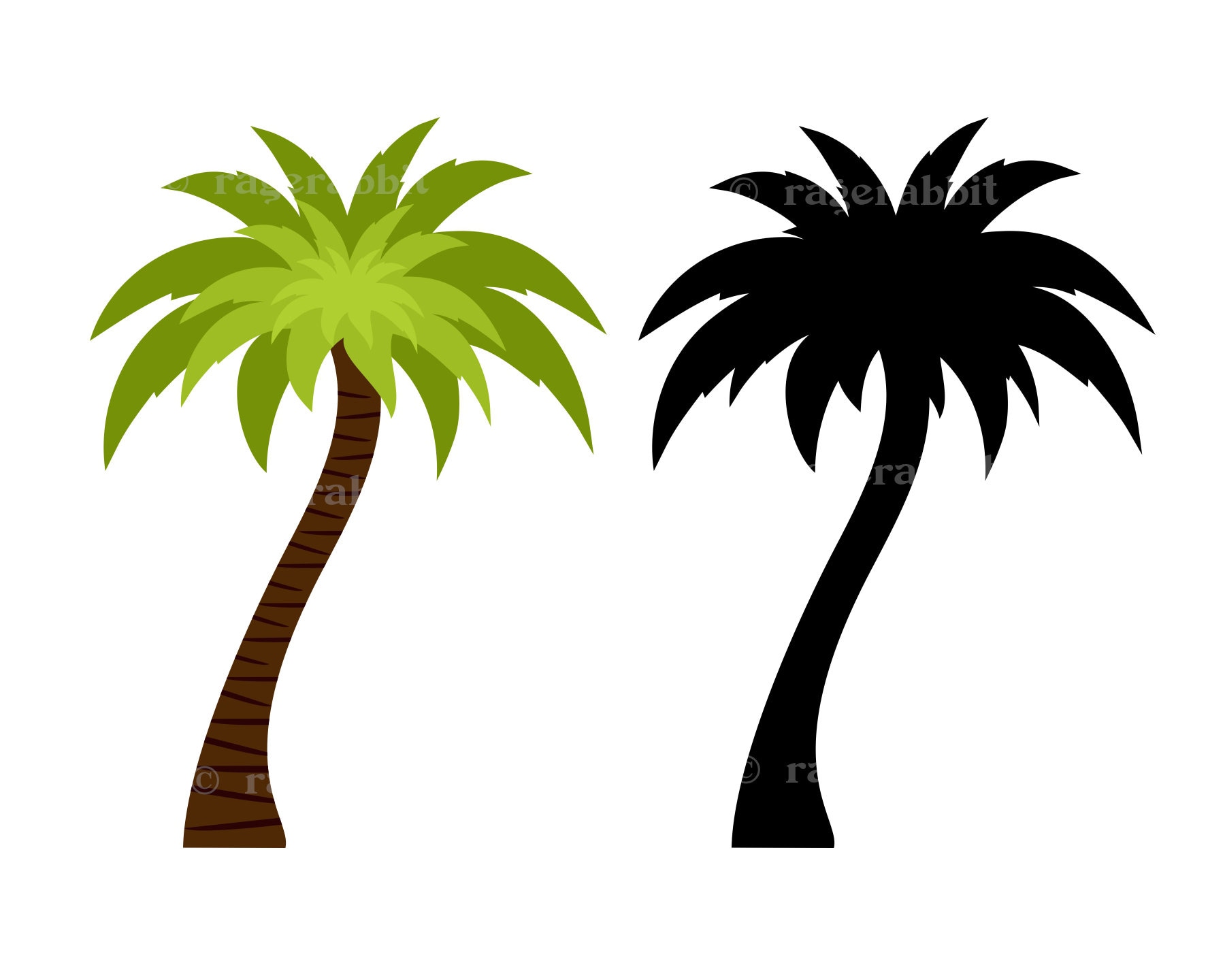 Palm Tree SVG Hawaii Luau Illustrazione vettoriale Etsy Italia