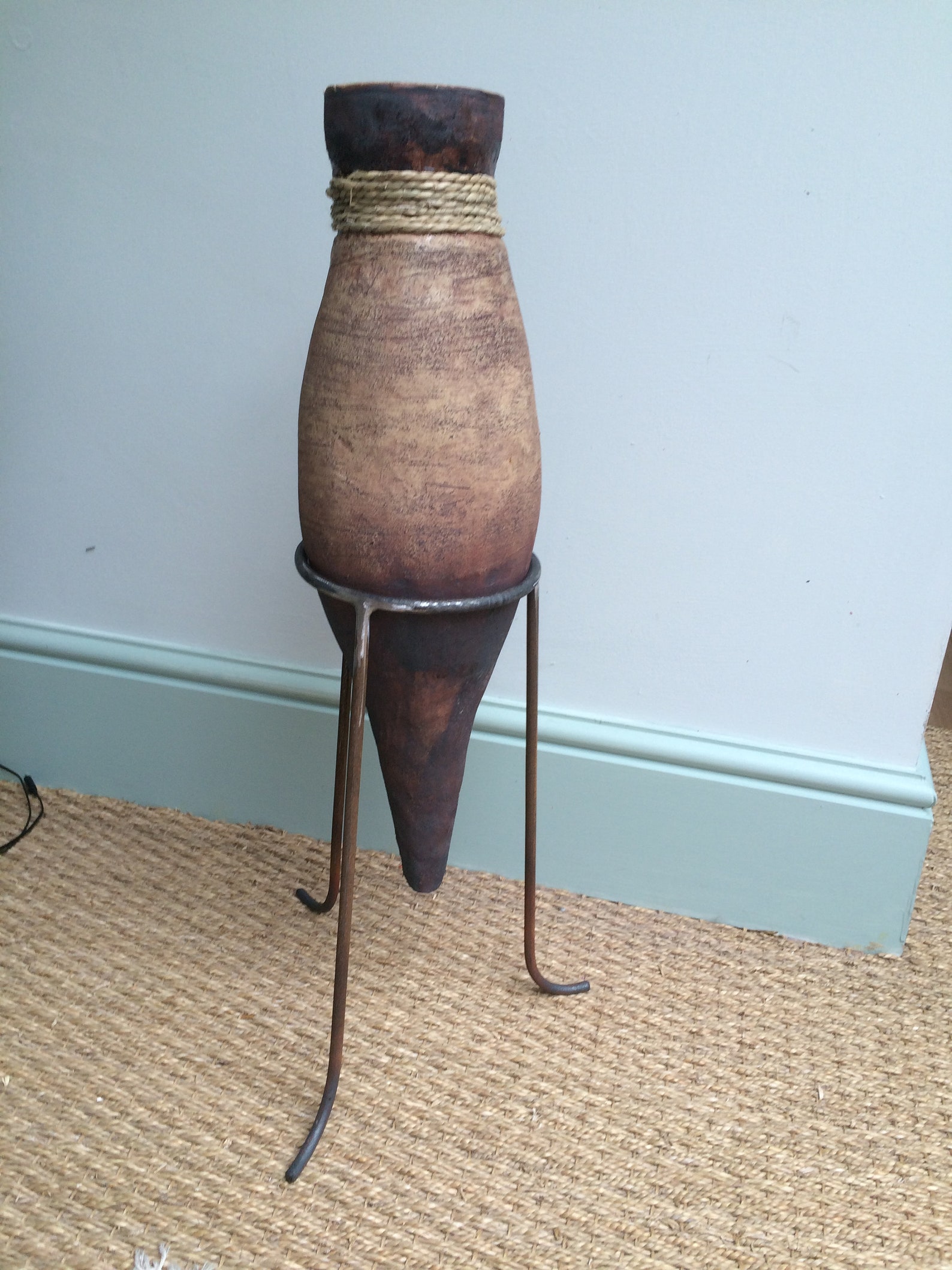 Amphora on cast iron tripod Etsy