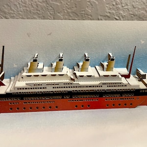 Titanic Pop Up carte carte de voeux découpée au laser
