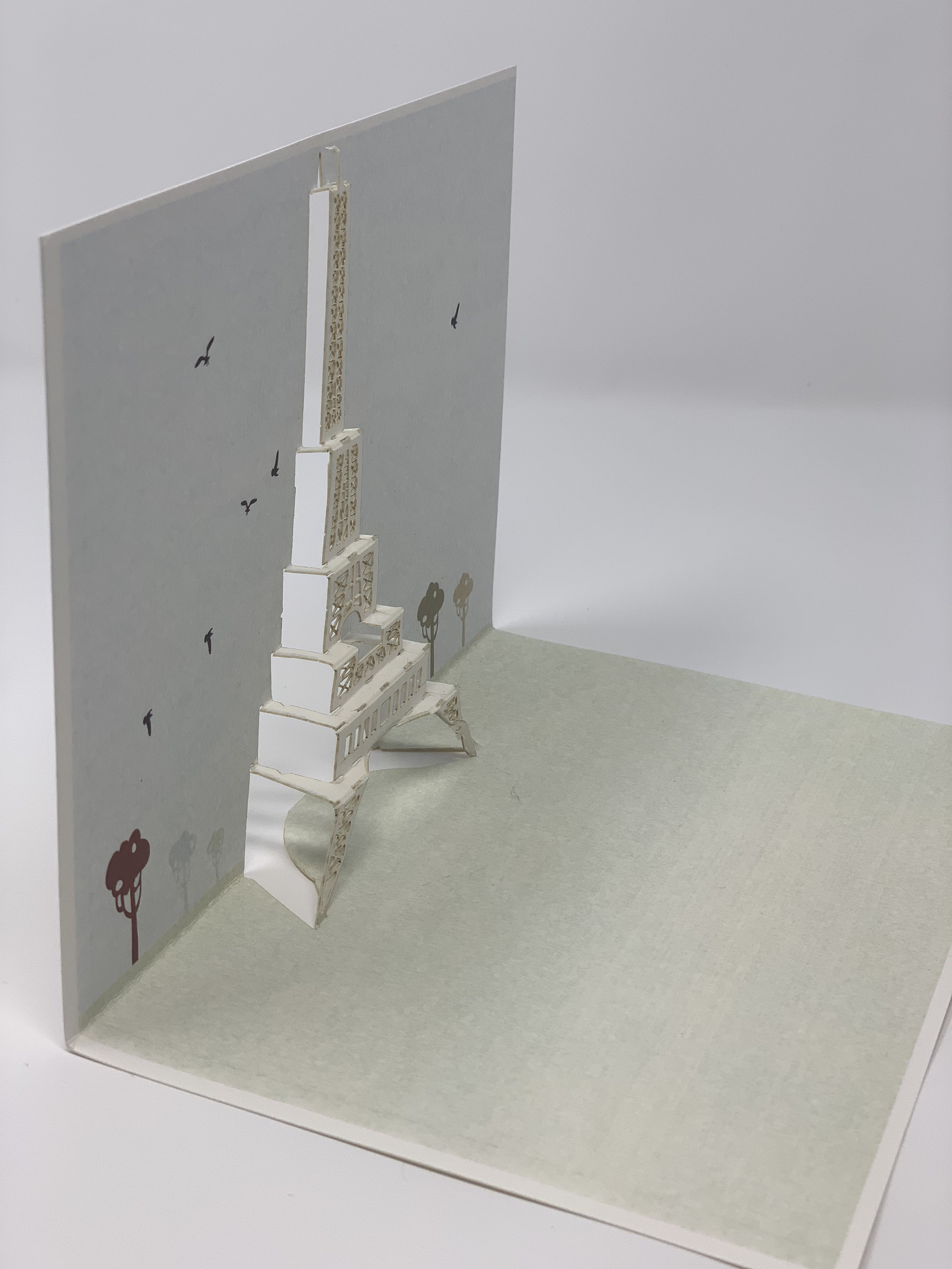 Eiffel Tower Pop up Laser Cut Card Designed by One Artist in Etsy