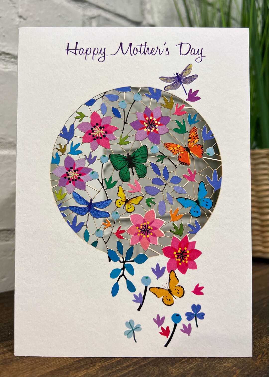 Happy Mother's Day Birds and Butterflies Laser Cut Card - Etsy
