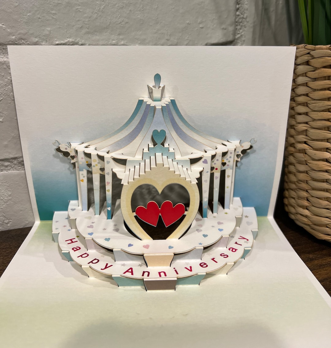 Happy Anniversary Pop up Laser Cut Card Etsy