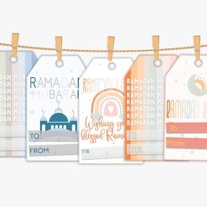 Ramadan Kareem Gift Tag - Ramadan Mubarak Card - DIY Printable - Wrapping Label - Present Tag