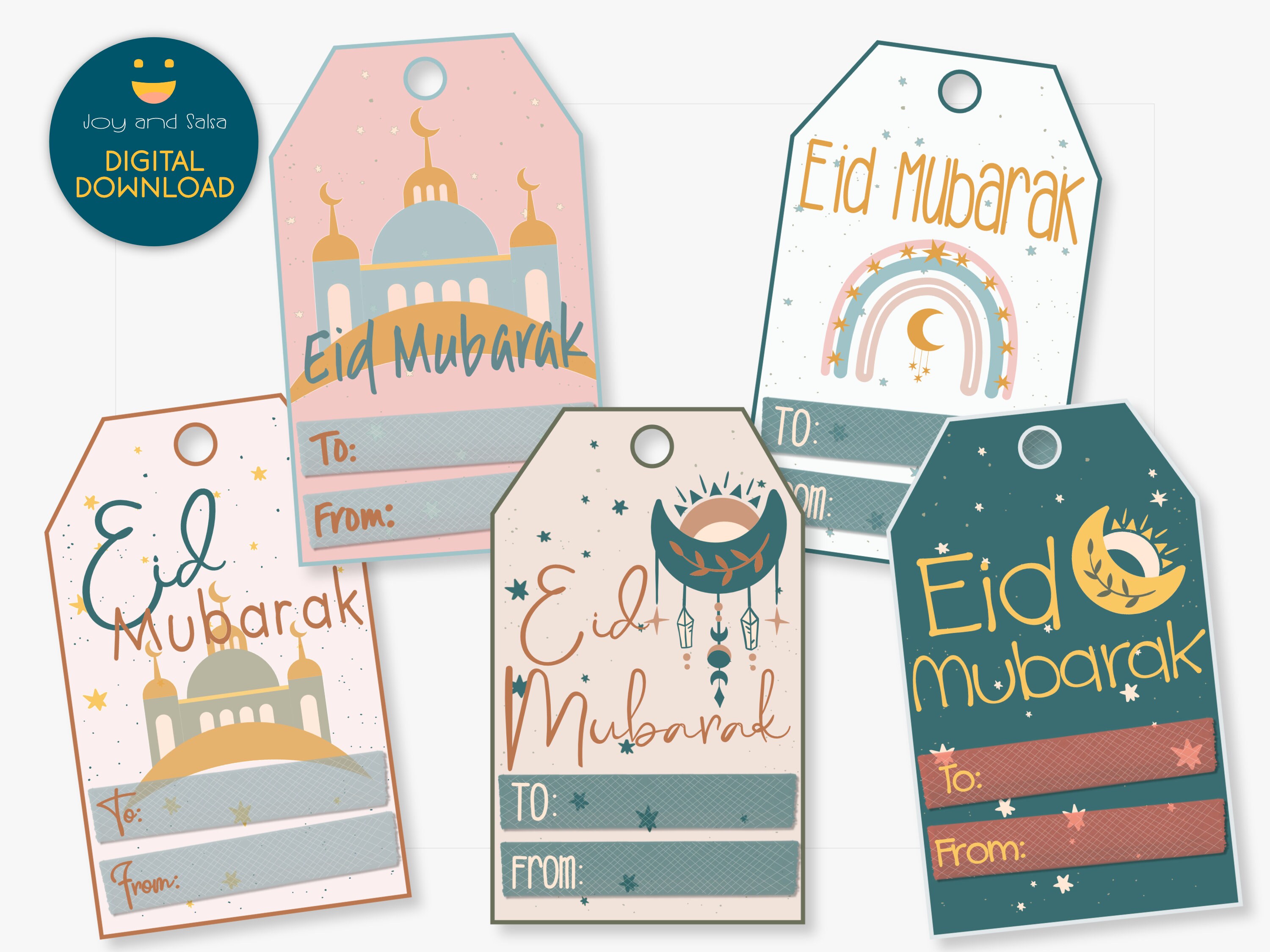 Eid Mubarak Gift Tag Ramadan Happy Eid DIY Printable | Etsy