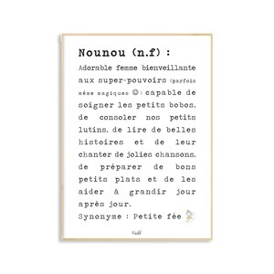 Affiche Definition De Nounou Etsy