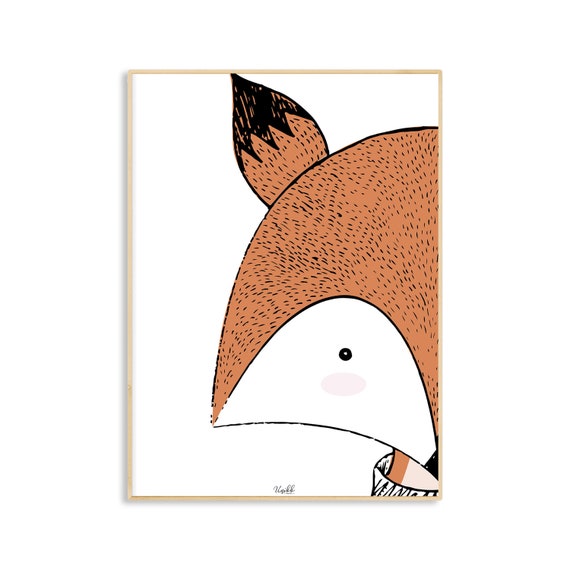 Affiche Enfant Renard Etsy Affiche Enfant Renard Etsy
