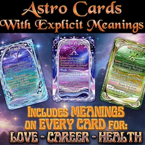 Astrologie-orakelkaarten met betekenissen van liefde, werk en gezondheid | Zodiac-deck voor begeleiding en waarzeggerij | Orakelset voor astrologie met 36 kaarten