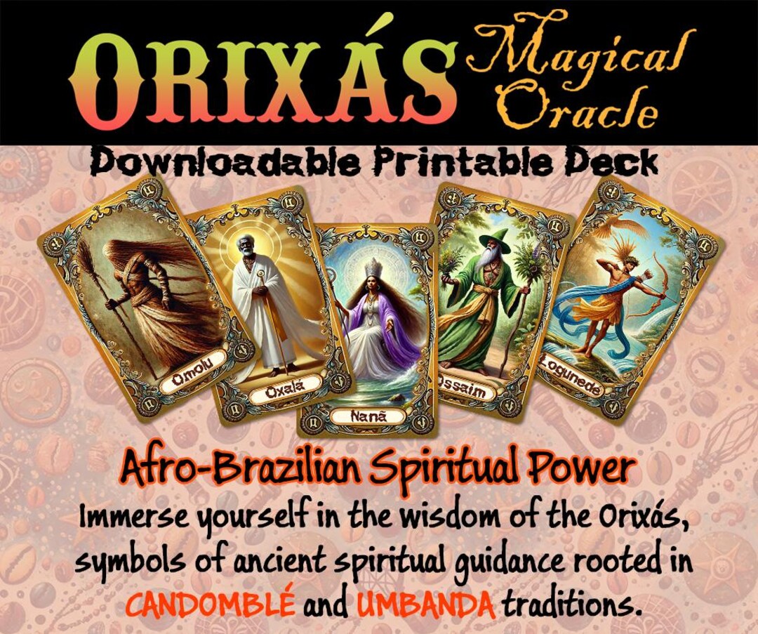 Orixás Magical Oracle Deck Printable Afro-brazilian Spiritual Guidance ...