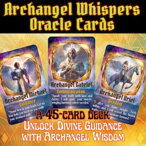 Deck Oracle murmure l'archange | Cartes imprimables Angel Oracle | Pont des anges
