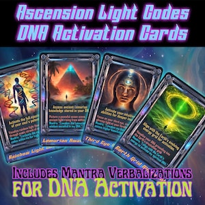 Códigos de Luz da Ascensão - Oráculo de Ativação do DNA: Desbloqueie o DNA com Mantras Poderosos e Visualização de "Luz Cósmica" para o Despertar Espiritual