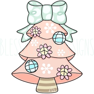 Door Hanger Template: Disco Christmas Tree Door Hanger Template, Digital Download, Instant Download, Door Hanger Pattern