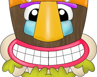 Door Hanger Template: Tiki Man| Door Hanger Template, Digital